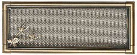 Ventilační mřížka Retro 16x45 cm - zlatá patina
