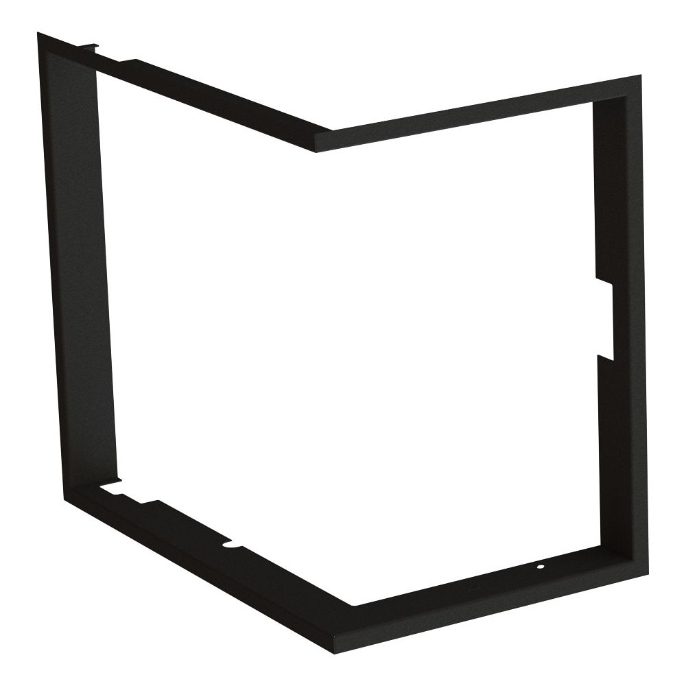 Krycí rámeček 1x90° hloubka 60mm, černý, BEF Therm (V) 6 CP/CL