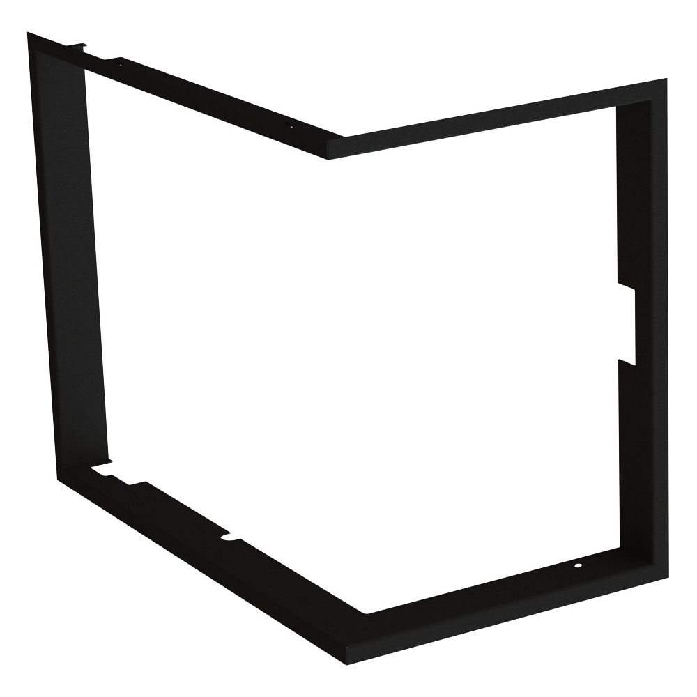 Krycí rámeček 1x90° hloubka 60mm, černý, BEF Therm (V) 7 CP/CL