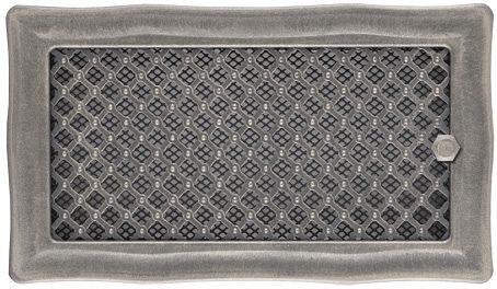 Ventilační mřížka Deco 16x32 cm s žaluzií - stříbrná patina