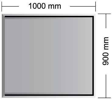Podkladové sklo pod kamna - BERLIN 8 mm (1000x900 mm)
