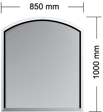Podkladové sklo pod kamna - MADRID 8 mm (850x1000 mm)