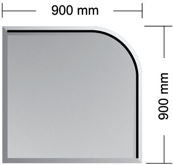 Podkladové sklo pod kamna - PARIS 8 mm (900x900 mm)