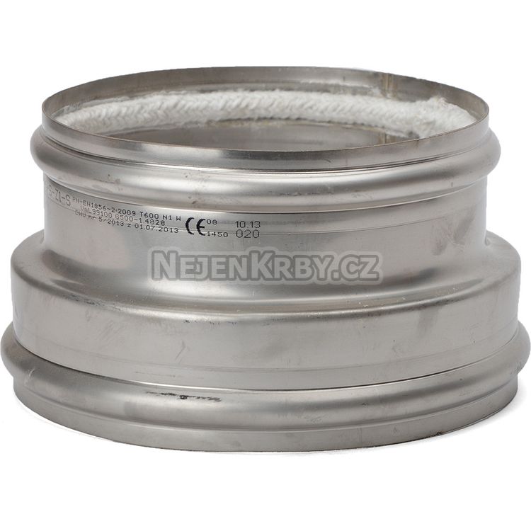 KN10401090 - Přechodka ø160 mm (převlečná) pro komíny ø160/190 mm (vnitřní/vnější ø hrdla)