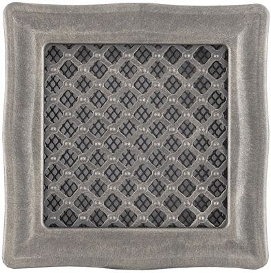 Ventilační mřížka Deco 16x16 cm - stříbrná patina