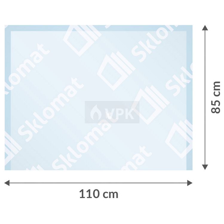 Sklomat - S27 podkladové sklo pod kamna - 6 mm (110x85 cm)