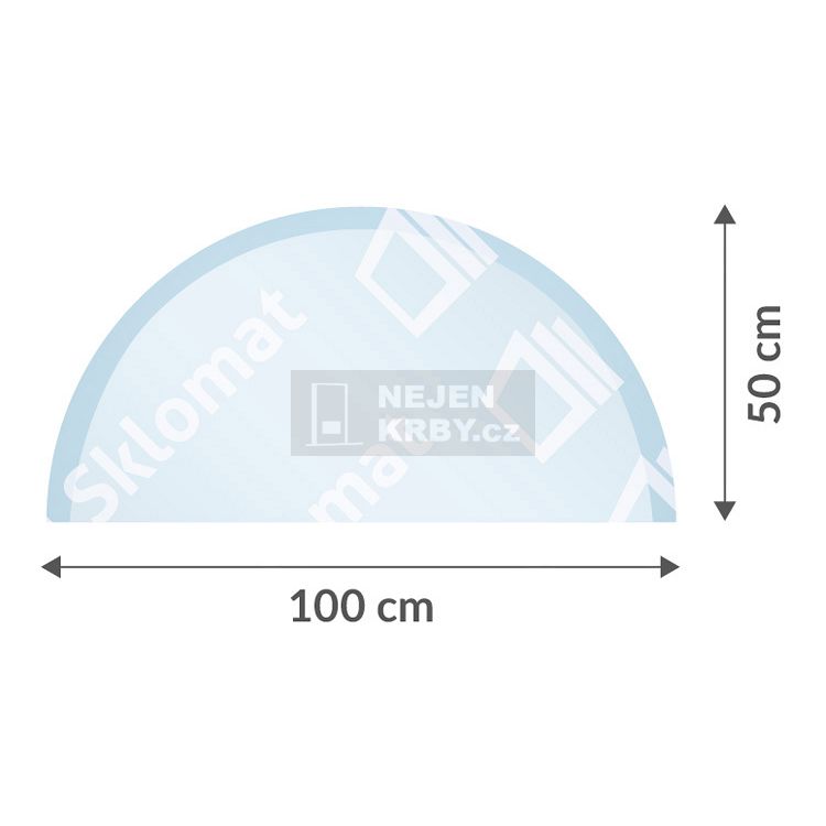 Sklomat - S41 podkladové sklo pod kamna - 8 mm (100x50 cm)