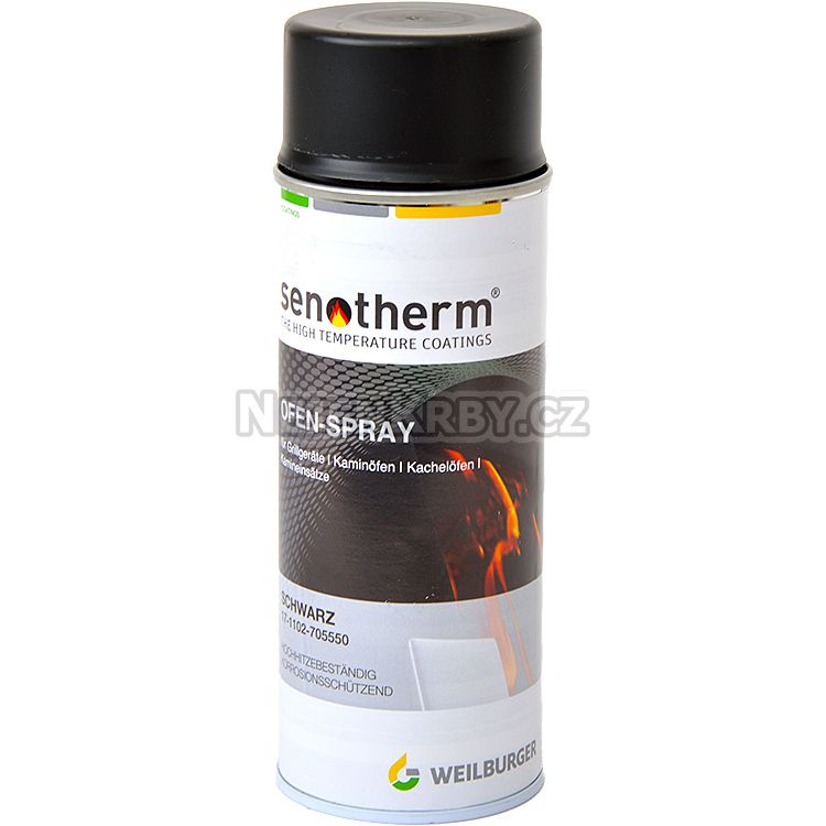 Žáruvzdorná barva ve spreji Senotherm - černá (400 ml)